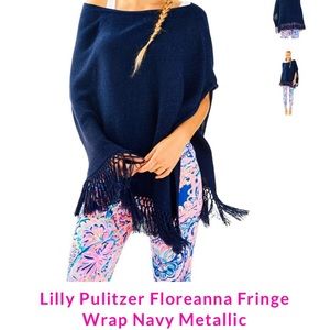 BNWT Lilly Pulitzer Floreanna Navy Metallic Wrap
